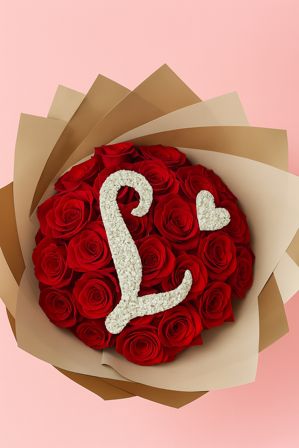 Love Letter – Personalized Bouquet with  25 Roses