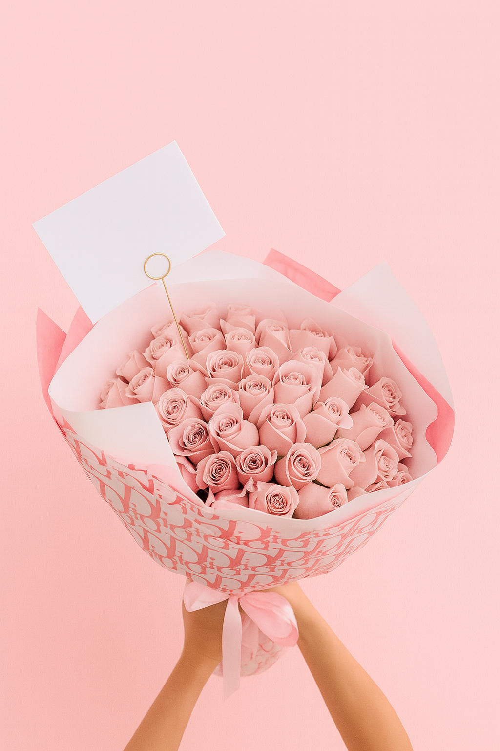 Pink Dreams – Bouquet of 50 Pink Roses